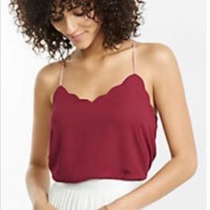 NWT reversible scallop cami magenta and peach
